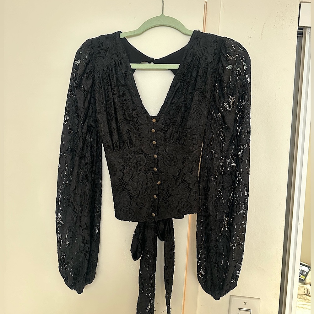 XS Anthropologie Balloon Sleeve Top
